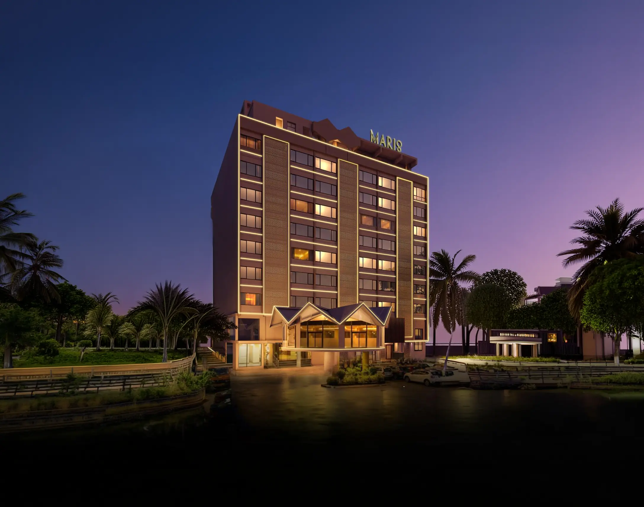 Hotel Maris at twilight