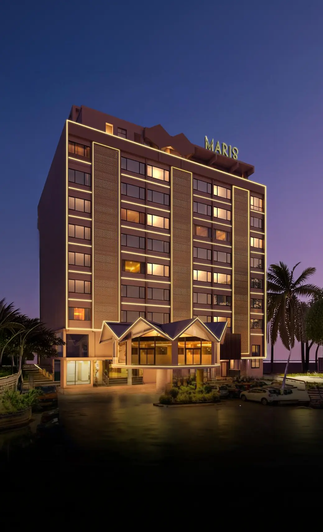 Hotel Maris at twilight